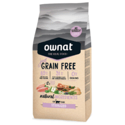 ownat just grain free sterilized pienso para gatos esterilizados sin cereales