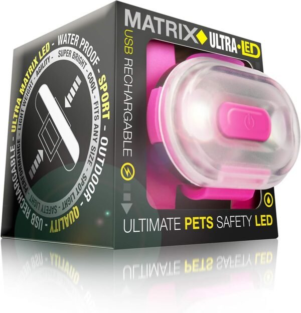 luz led para perro invierno, impermeable y recargable