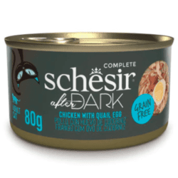 Schesir After Dark Lata 80Gr Filetes de Pollo con Huevo Codorniz en Caldo