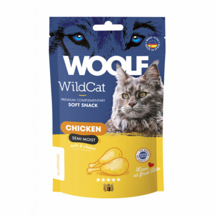 woolf gatos snack pollo wild cat