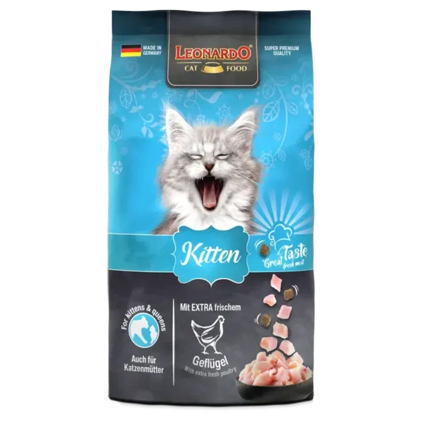 Leonardo Kitten Alimentación Seca - Nutrición Premium para Gatitos Saludables y Felices