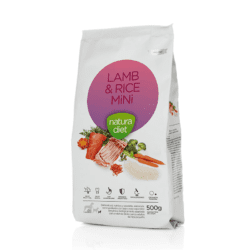 Natura Diet Lamb & Rice Mini, Pienso para Perros Cordero y Arroz Adultos Pequeños Mini