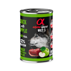 Alpha Spirit Comida Húmeda Perro Pato con Manzana Verde 400 gr