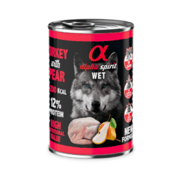 Alpha Spirit Comida Húmeda Perro Pavo con Pera 400 gr