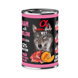 Alpha Spirit Comida Húmeda Perro Jamón con Melón 400 gr