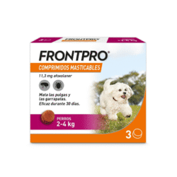 FRONTPRO Comprimidos Masticables Antiparasitarios Pulgas Garrapatas Perros 2-4 Kg